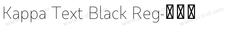 Kappa Text Black Reg字体转换
